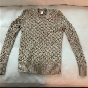 J. Crew crew neck sweater with gold detail